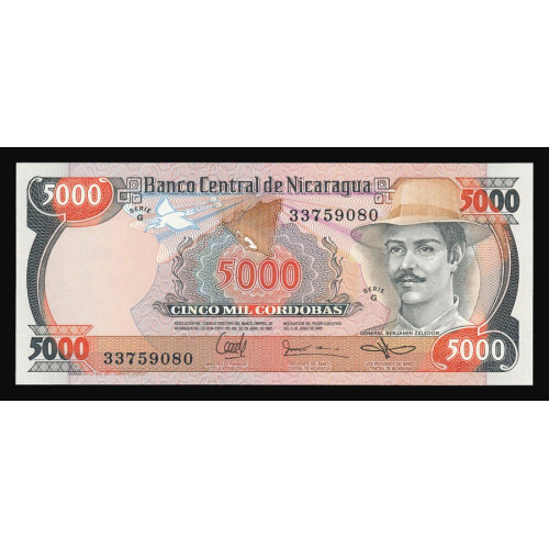 Nicaragua, 5000 Cordobas 1987