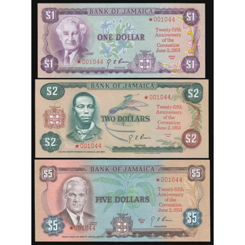 Jamaica, 1, 2, 5 Dollars 1978, Commemorative