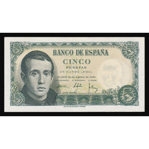 Spain, 5 Pesetas 1951