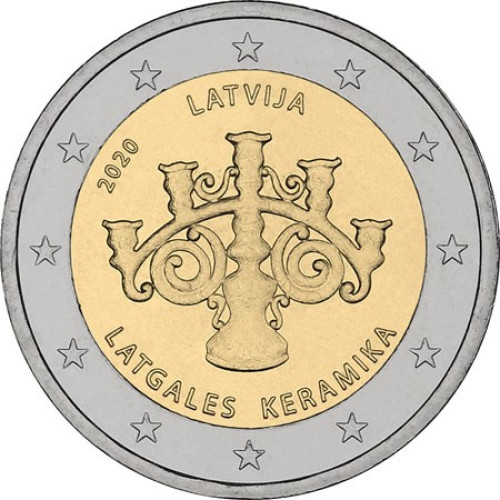 Latvia, 2 Euro 2020, Latgales keramika
