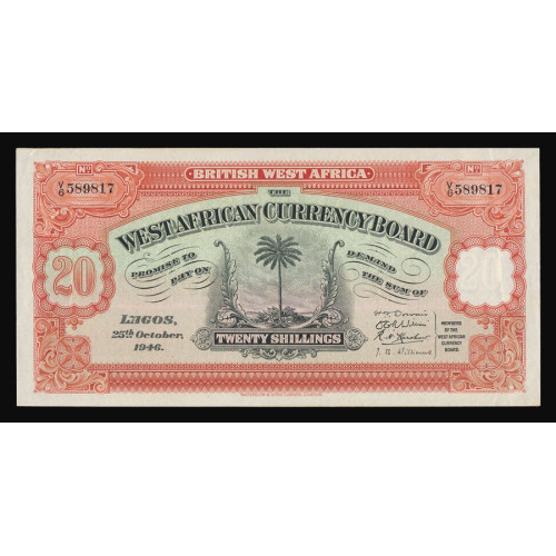 British West Africa, 20 Shillings 1946, V/6 589817