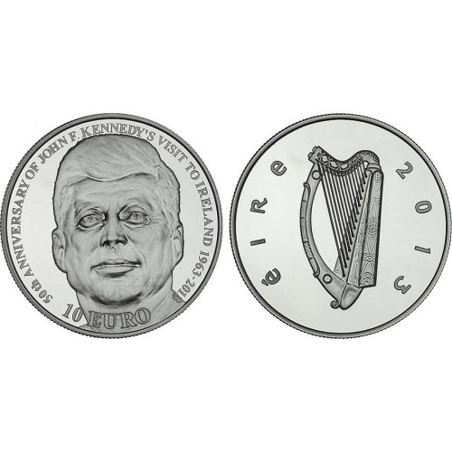 Ireland, 10 Euro 2013, John F. Kennedy (Box + COA)