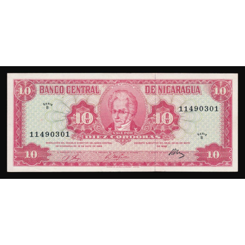 Nicaragua, 10 Cordobas 1968