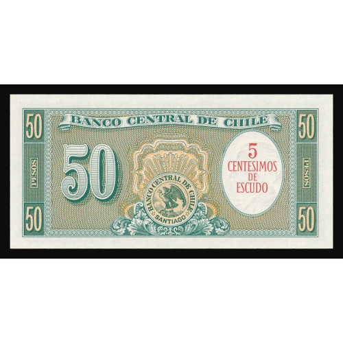 Chile, 5 Centesimos on 50 Pesos 1960-61