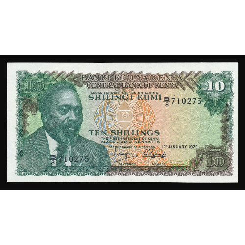 Kenya, 10 Shillings 1975