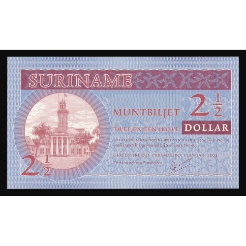 Suriname, 2,50 Dollars 2004