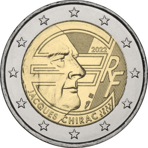 France, 2 Euro 2022, Jaques Chirac