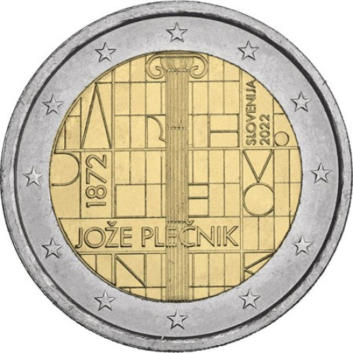 Slovenia, 2 Euro 2022, 150th Anniversary of Birth of Architect Joze Plecnik