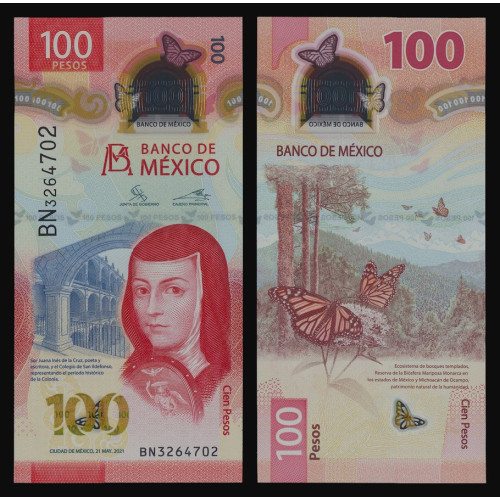 Mexico, 100 Pesos 2021 (Polymer)