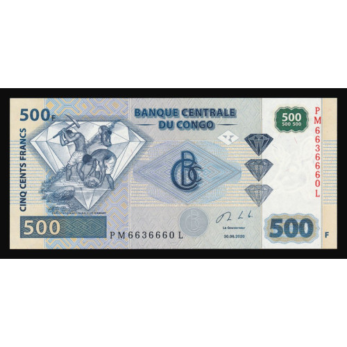 Congo Democratic Republic, 500 Francs 2020