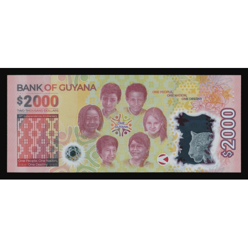 Guyana, 2000 Dollars 2022, Commemorative (Polymer)