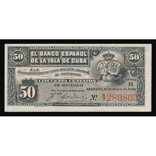 Cuba, 50 Centavos 1896