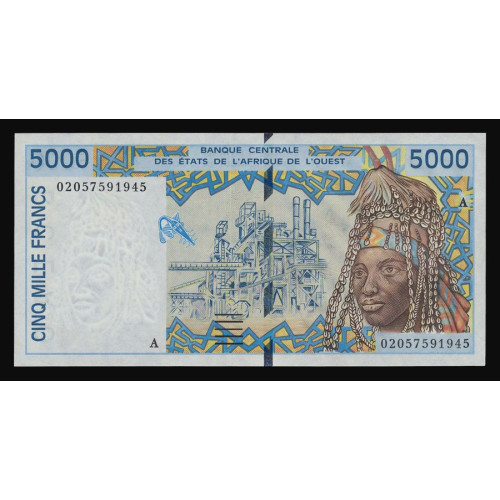 West African States (Ivory Coast), 5000 Francs 2002 (A)