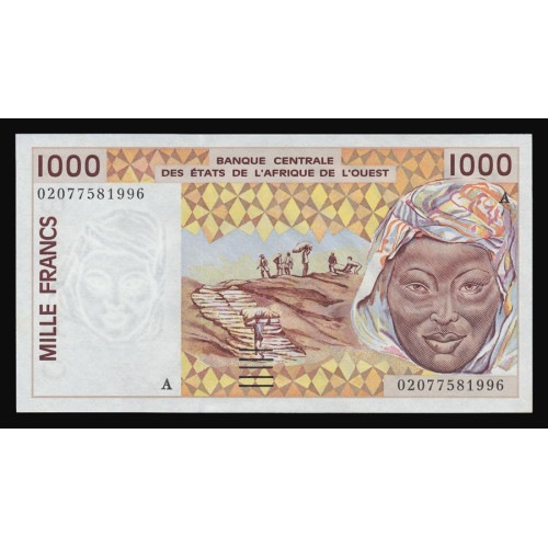 West African States (Ivory Coast), 1000 Francs 2002 (A)