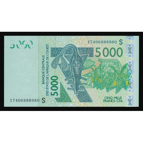 West African States (Guinea Bissau), 5000 Francs 2017 (S)