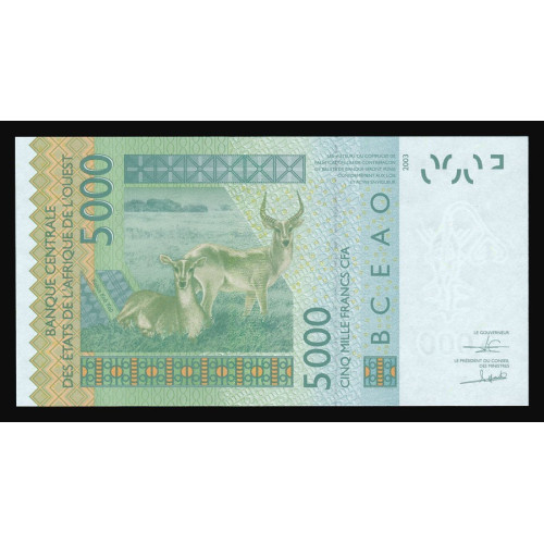 West African States (Guinea Bissau), 5000 Francs 2017 (S)