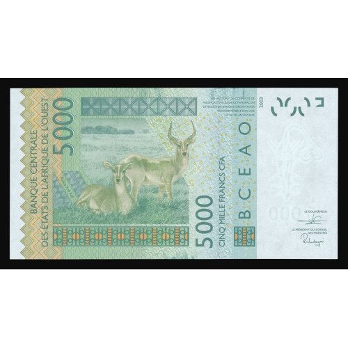 West African States (Benin), 5000 Francs 2019 (B)