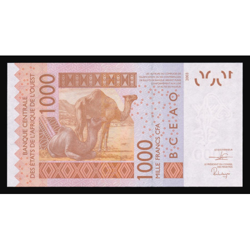 West African States (Niger), 1000 Francs 2019 (H)