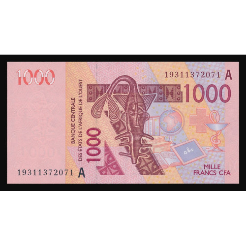 West African States (Ivory Coast), 1000 Francs 2019 (A)