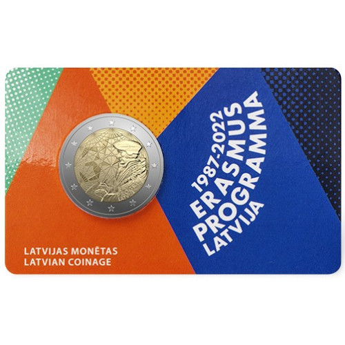 Latvia, 2 Euro 2022, Erasmus 35 (BU) (coincard)