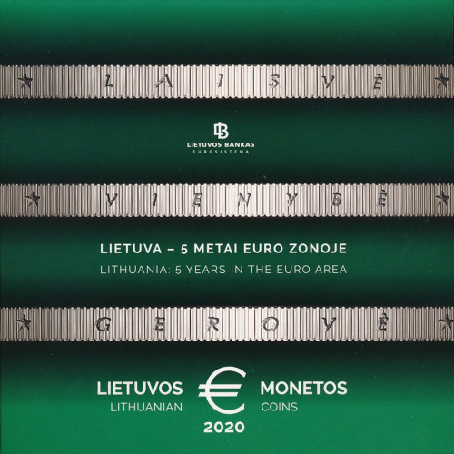 Lithuania, Euro BU set 2020, 5 Years in the Euro Area