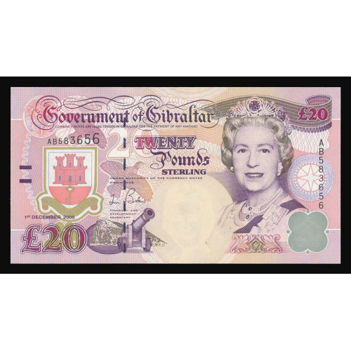 Gibraltar, 20 Pounds 2006