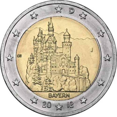 Germany, 2 Euro 2012, Bavaria: Neuschwanstein Castle (A)