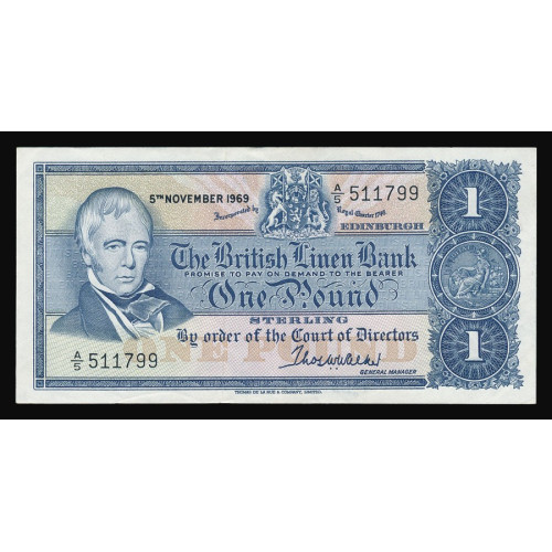 Scotland - The British Linen Bank, 1 Pound 1969, A/5 511799