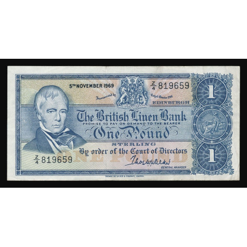 Scotland - The British Linen Bank, 1 Pound 1969, Z/4 819659