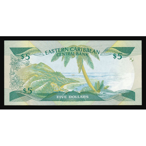 East Caribbean States, 5 Dollars 1986-88, A 143939 M