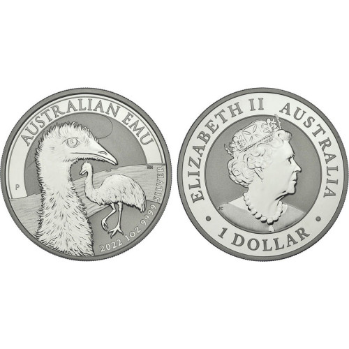 Australia, 1 Dollar 2022, Emu (1 Oz)