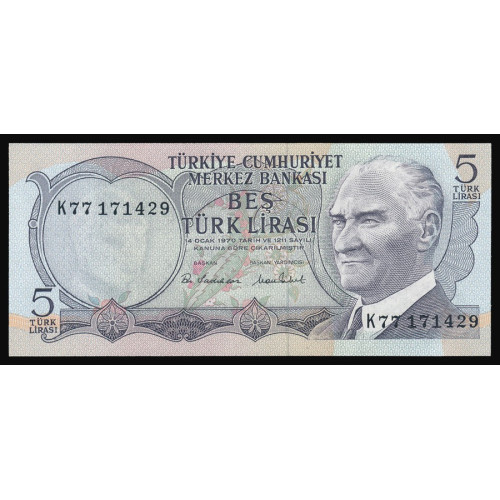 Turkey, 5 Lira 1976