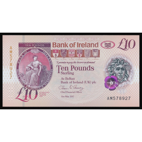 Northern Ireland - Bank of Ireland, 10 Pounds 2017 (Polymer)