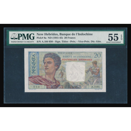 New Hebrides, 20 Francs 1941-45, 002575050