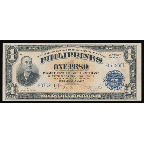 Philippines, 1 Peso 1944, F 07026011