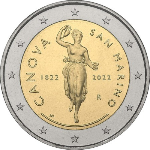San Marino, 2 Euro 2022, Antonio Canova