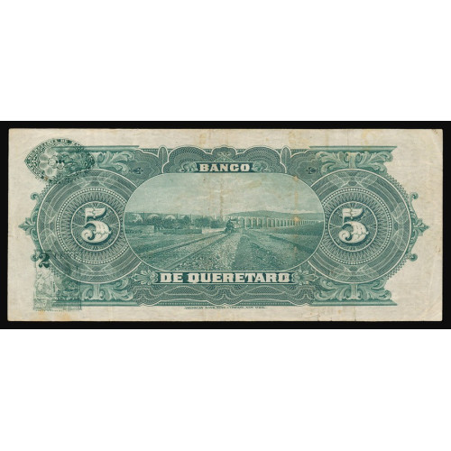 Mexico - El Banco de Queretaro, 5 Pesos 1914, 63319