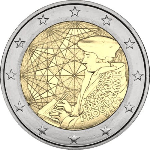 Malta, 2 Euro 2022, Erasmus Malta, 2 Euro 2022, Erasmus