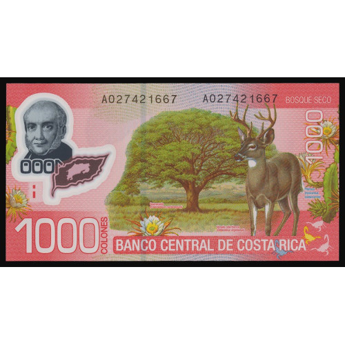 Costa Rica, 1000 Colones 2009 (Polymer)