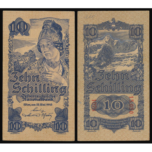 Austria, 10 Schilling 1945, 1078 15050