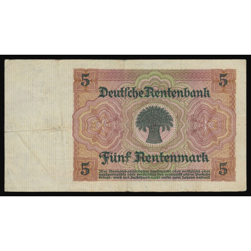 Germany, 5 Rentenmark 1926, P 13715023