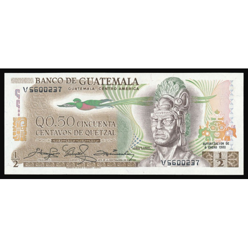 Guatemala, 1/2 Quetzal 1982