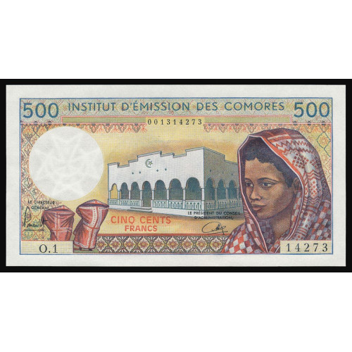 Comoros, 500 Francs 1976