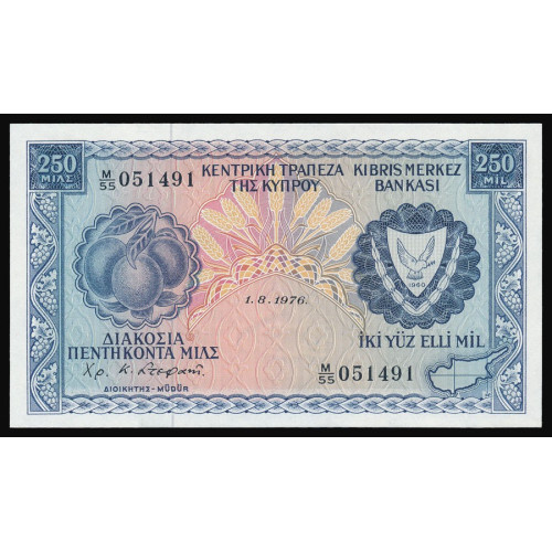 Cyprus, 250 Mils 1976