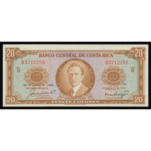 Costa Rica, 20 Colones 1969, B 3712255