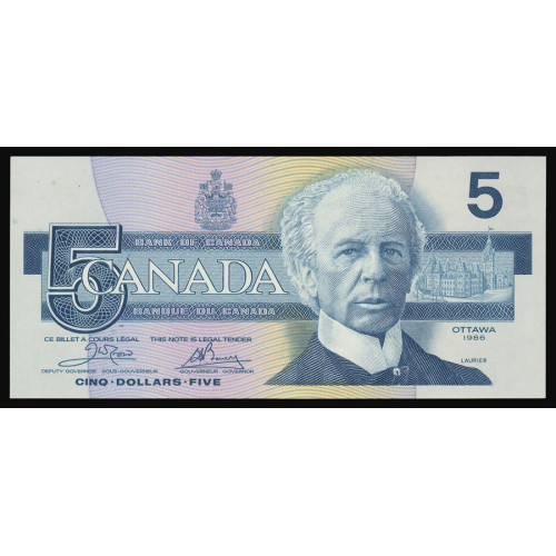 Canada, 5 Dollars 1986