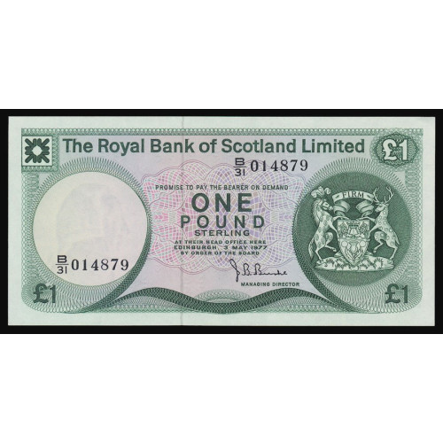 Scotland - The Royal Bank of Scotland Limited, 1 Pound 1977