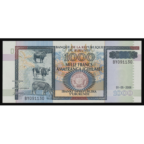 Burundi, 1000 Francs 2006