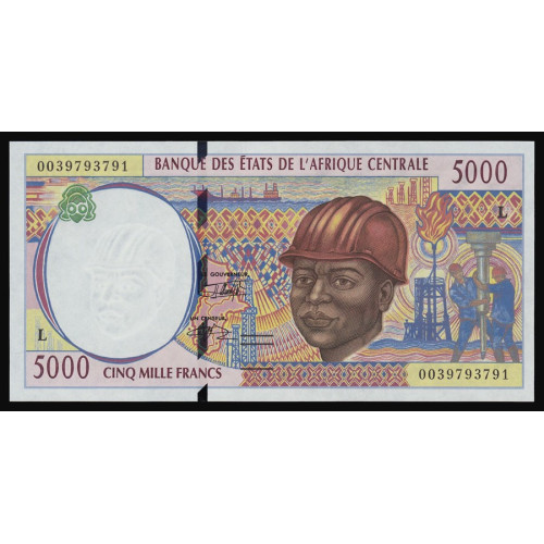 Central African States (Gabon), 5000 Francs 2000 (L)