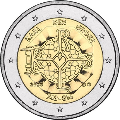 Germany, 2 Euro 2023, 1275th Anniversary of the Birth of Charlemagne (J)